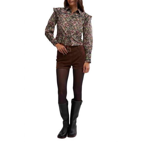 NEW FREE PEOPLE printed daybreak blouse in black combo - Picture 3 of 5